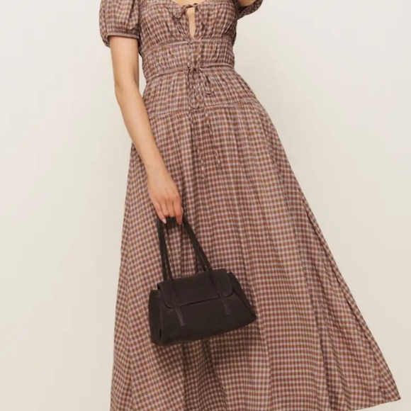 Reformation Rhett Dress in Audrie Check - Picture 6 of 10